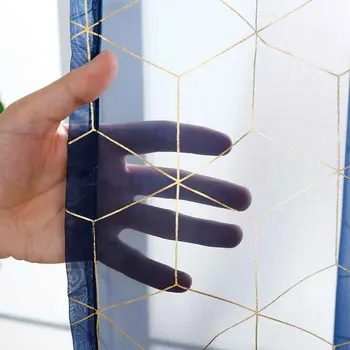 

For Bedroom Drape Modern Home Decor Trellis Tulle Shade See Through Geometric Hotel Living Room Panel Window Curtain
