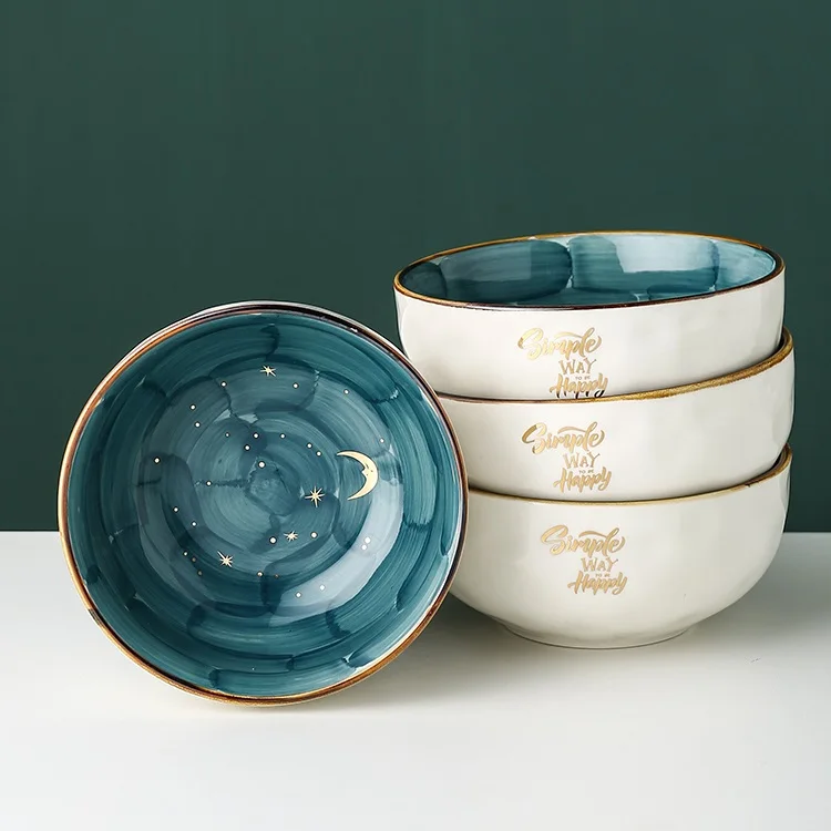 

6 Inches Ceramic Salad Bowl Breakfast Fruit Dessert Bowls Home Dinnerware