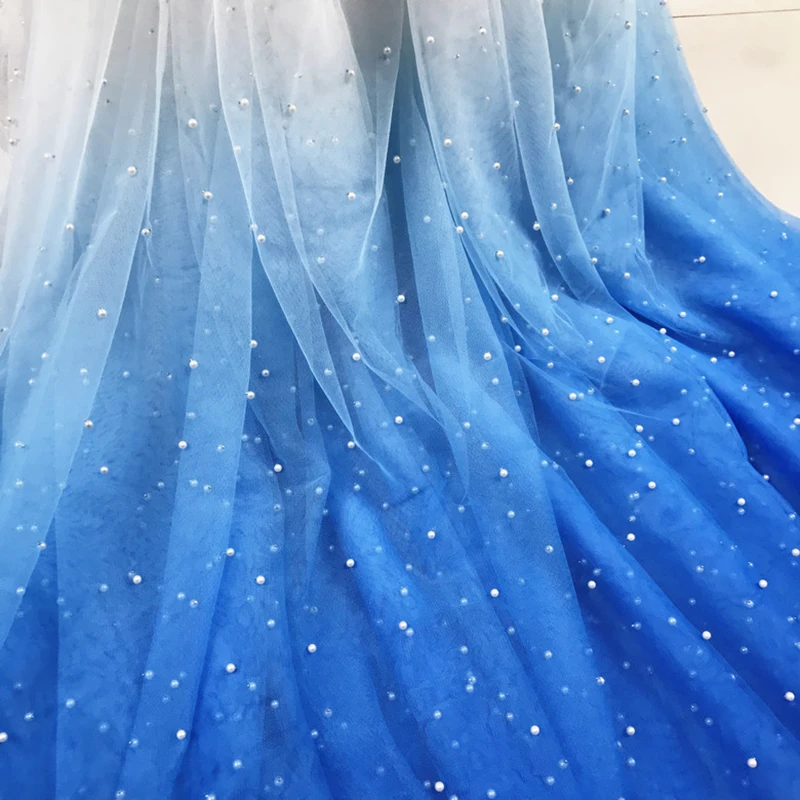150 см x перламутровое Бисероплетение сетка вышитая Марля градиентный тюль для