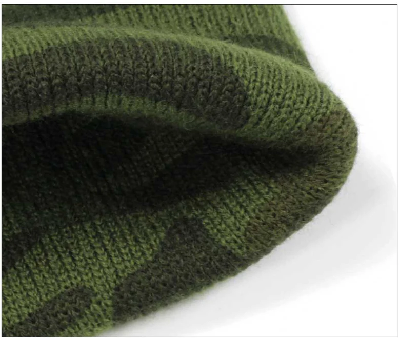 Зимние мужские вязаные камуфляжные шапки зимние теплые новые Gorros Touca камуфляжные уличные теплые зеленые военные армейские шапки Прямая поставка