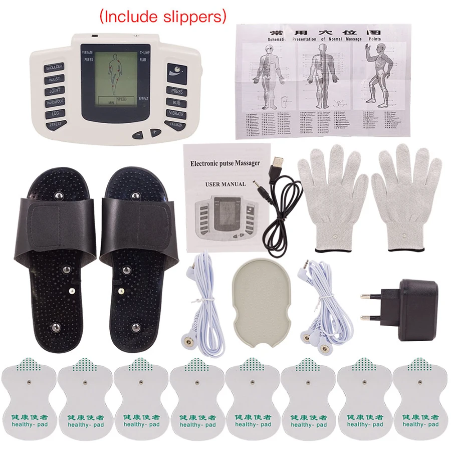 

Electric Massage Stimulator Full Body Relax Muscle Therapy Massager Machine Pulse Tens Acupuncture Electrode Back Massageador
