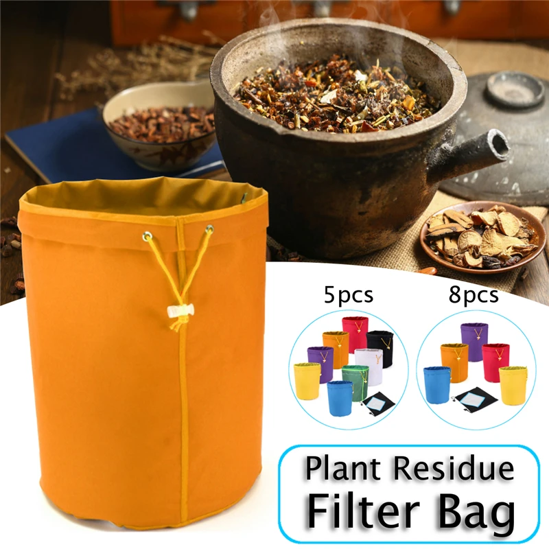 

5/8 Pcs 5Gallon Bubble Hash Bag Ice Herbal Extractor Kit Extract Essence Plant Residue Filter+ Pressing Mesh Screen Bubble Bag