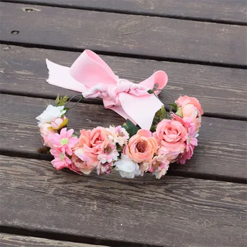 

New Daisy Wreath Bride Bridesmaid Headdress Headdress Head Flower Photo Seaside Vacation Photo Accessories Artificial Wreath