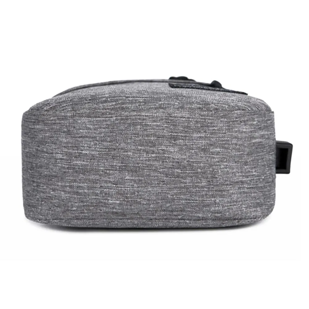 Hot Selling Outdoor Men Crossbody Bag Canvas Large Capacity Casual Shoulder Bag with USB Charge Hole