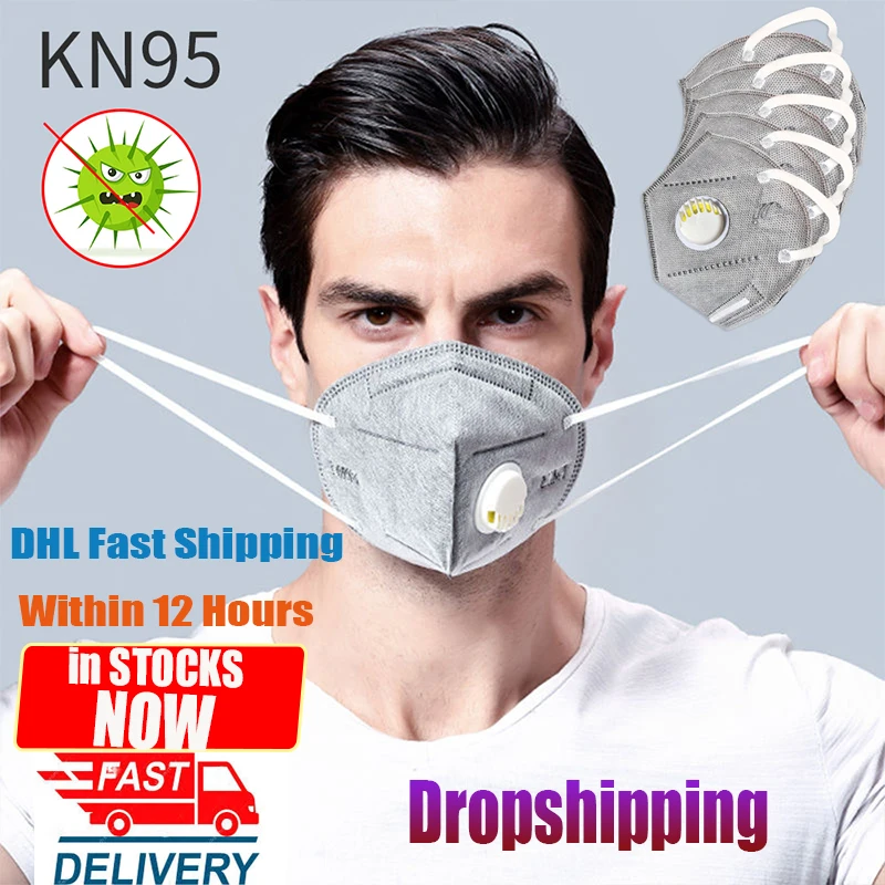 

[in stocks]KN95 Mask Approved Protect 6 Layers Healthy Air Filter With Valve Protective Safety Anti Dust Face Mouth Hot protect