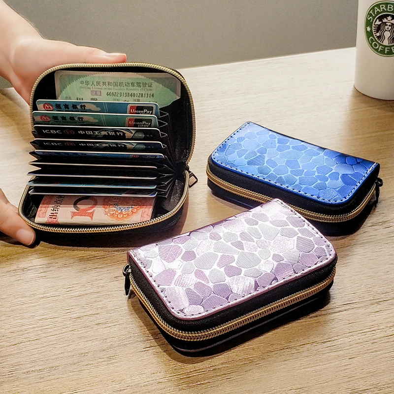 

2019 New Business Cards Case Credit ID Card Holder Wallet Extendable Bank Zipper Clutch Money Coin Bag Coin Purse For Women Men