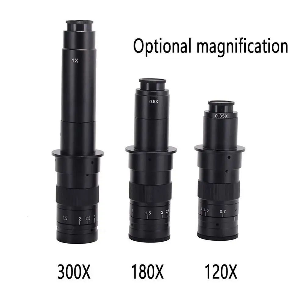 

Monoculars MAX 180X Zoom C-Mount Glass Lens Adapter F Industrial Digital Microscope Camera Adapter Lens
