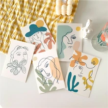 Carte de décoration artistique abstraite rétro nordique, Style Simple, accessoires photographiques, papeterie murale créative pour chambre à coucher, DIY bricolage, 5 pièces