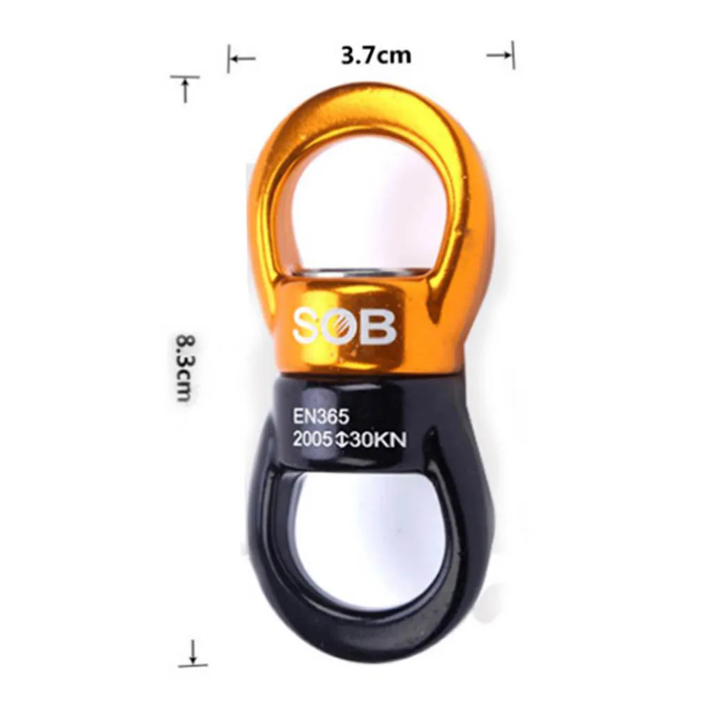 CE Rock Climbing Swivel - 30KN 360 Rotator Connector - for Rope Hanging, Tree Swing, Hammock