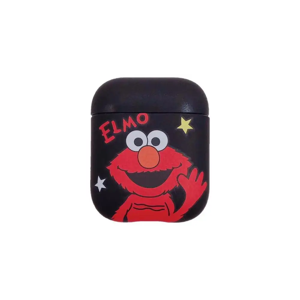 Симпатичные Улица Сезам печенье elmo Жесткий ПК для Apple Airpods 1/2 противоударный чехол для новых AirPods беспроводной Bluetooth наушники чехол
