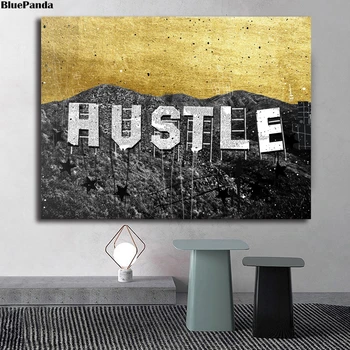 

Mind Of A Hustler Heart Of A King Canvas Inspiration Painting Oil Print Poster Wall Art Picture For Living Room Home Decor