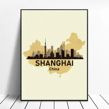 

Shanghai China Art Canvas Poster Home Decoration Painting No Frame