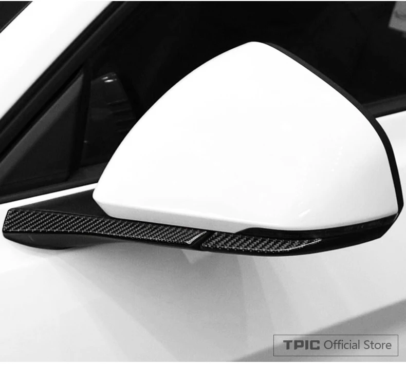 TPIC зеркало заднего вида автомобиля анти-втирания полосы анти-столкновения наклейки из углеродного волокна наклейки для Ford Mustang- авто аксессуары