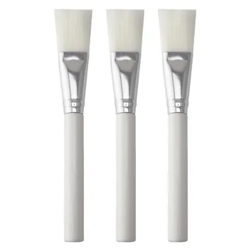 

3pcs Mask Brushes Long Wooden Handle Professional Premium Durable Mask Brush Skin Care Brush for Travel Home Trip