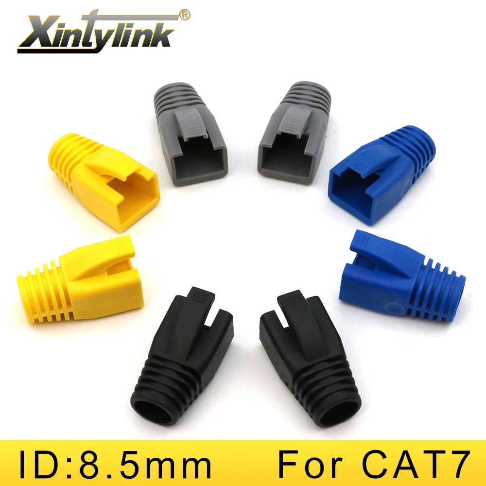 Xintylink rj45 шапки cat6a cat7 rg rj 45 сетевой ethernet кабель Разъемы cat 7 сапоги оболочка вилка