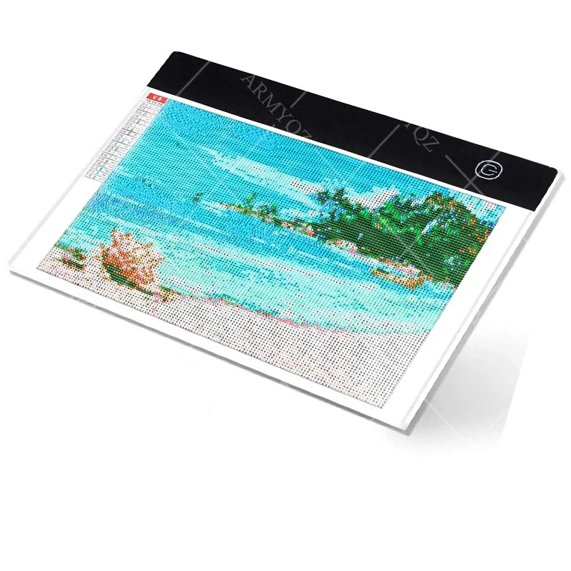 A3/A4/A5 5D Diamond Painting LED Light Pad -Tracing Light Box for Drawing Adjustable Brightness Ultrathin Three Level Dimmable