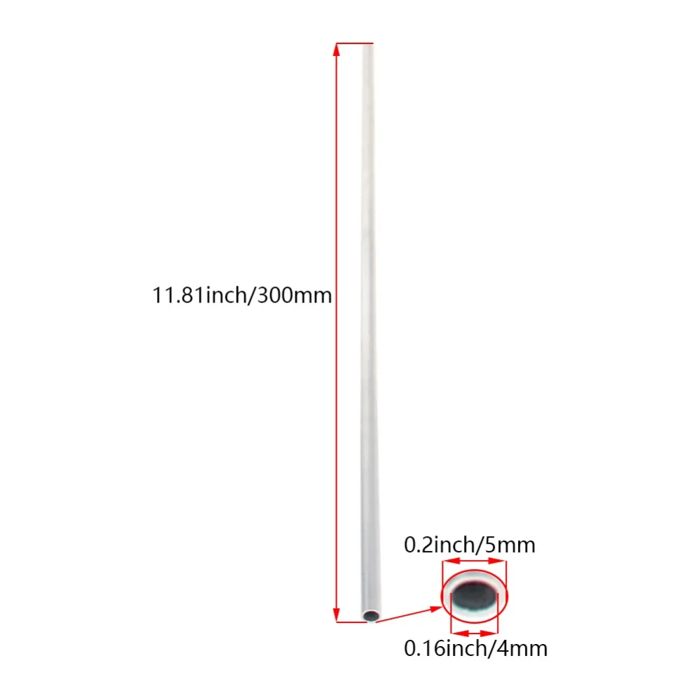 MroMax Top Quality Aluminum Tube 6063 Straight Joint Fitting 3*2/4*2/5*2/5*3/5*4mm Length 300mm 1/2/4pcs Pipe Fitting Facilities