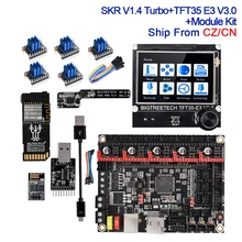 Bigtreetech btt skr v1.4 turbo placa de controle tmc2209 uart tft35 e3 v3.0 wifi módulo dcdc modo sd nuvem para ender 3 atualizar mks