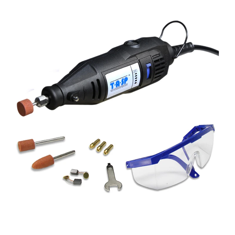 Mini taladro eléctrico de 130w, de rotación de velocidad Variable, estilo Dremel, grabado, perforación, pulido, máquina con accesorios para Dyer|Taladros eléctricos| - AliExpress