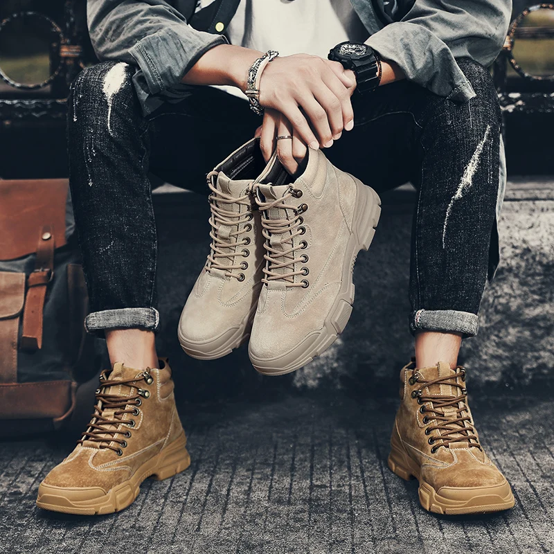 Мужские Нескользящие кроссовки мужские походные ботинки ботинки-дезерты