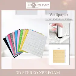 DIY Wall Stickers Waterproof Imitation Brick Wallpaper Punch-free Stickers Moist-proof Decal Art Decorations Home Bedroom Tool