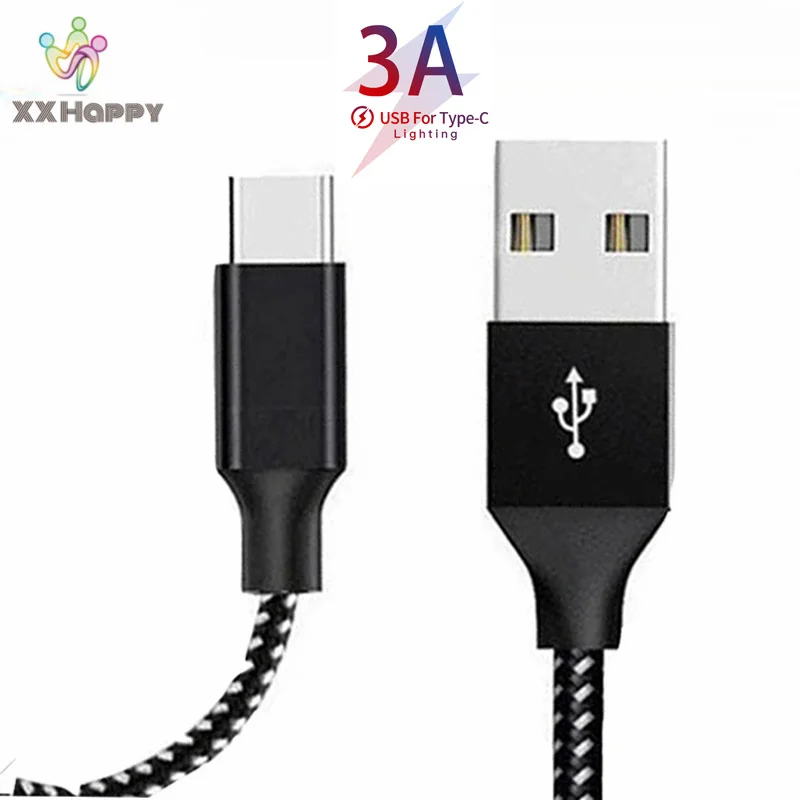 XX Happy usb type C кабель для samsung S9 S8 Xiaomi Redmi Note 7 huawei P10 P20 Синхронизация данных быстрое зарядное устройство USBC кабель type-C