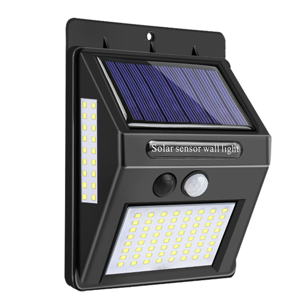 Solar Lamp 100 светодиодный светильник на солнечной батарее, уличный солнечный светильник, водонепроницаемый датчик движения PIR, садовый декоративный уличный фонарь, светильник от солнца, настенный светильник - Испускаемый цвет: Solar Lamp