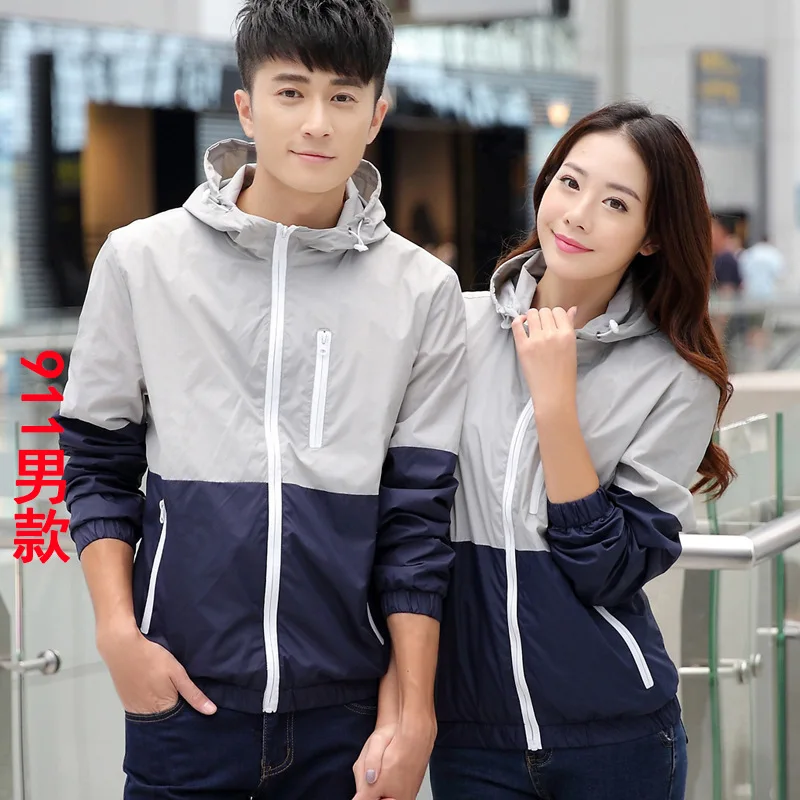 

2019 Spring New Style Couples Windproof Sports Casual Air Force Pilots Clip Couples [Hooded Coat