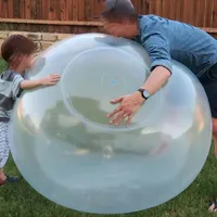 Hot creative toys TPR inflatable ball bouncing ball water injection transparent bubble racket bouncing ball interactive toy 1