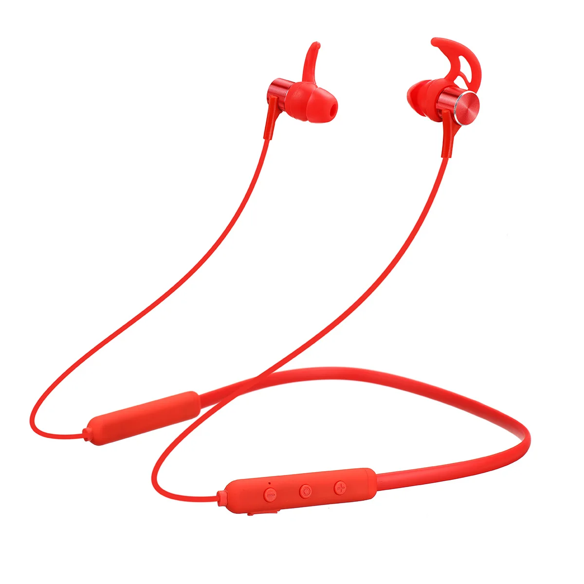 Red Bluetooth наушники Hands-free, Спортивная стереогарнитура, шейный подвесной наушник с микрофоном, аккумуляторы высокой емкости, наушники - Цвет: Red