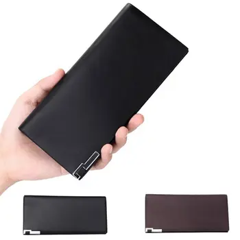 

men's wallet Thin clutch Long porte feuille homme leather solid soft carteira masculina wallets money bag 2020 man pocket purse