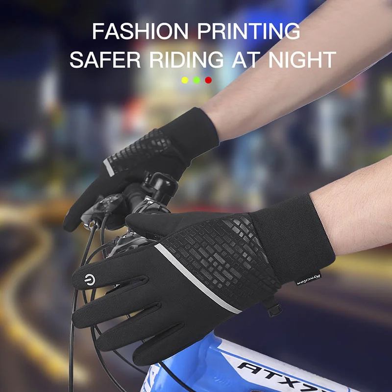 Winter Warm Cycling Bicycle Gloves Unisex Touchscreen Bike Outdoor Sports Ski Camping Hiking Motorcycle Gloves Full Finger 4
