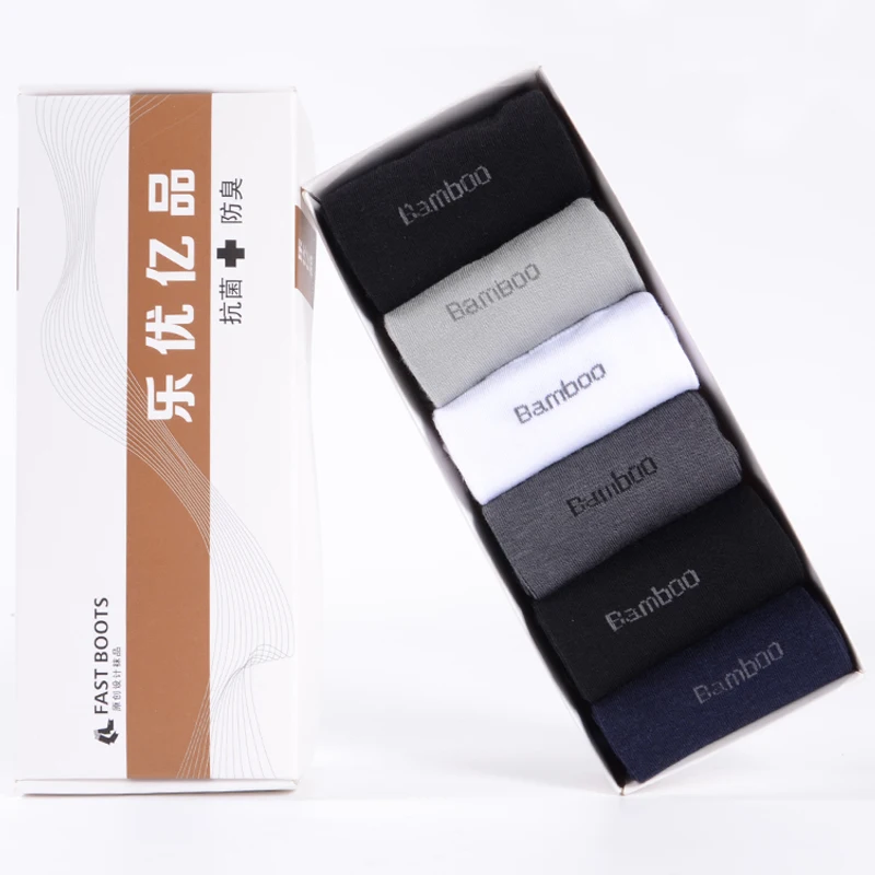 

Bamboo Men Socks Brand Guarantee Anti-Bacterial Comfortable Deodorant Breathable Casual Business dress Socks man