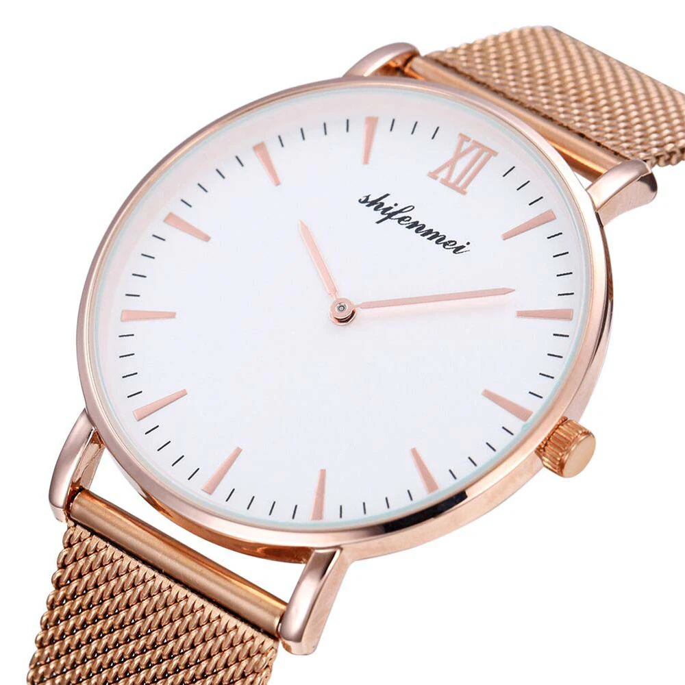 Tanie Damski zegarek 2019 Top marka luksusowe kobiety moda Casual pełna stal Ultra cienka siatka pas kwarcowy zegar Relogio Feminino pudełko