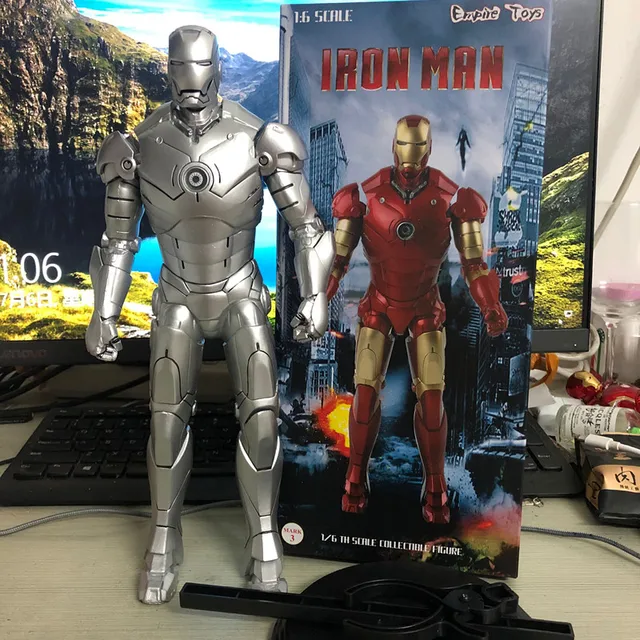 grey iron man toy