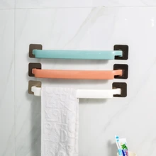 Pp экологически чистые аксессуары для ванной комнаты без следов самоклеющиеся Бесплатные пробивные стены для ванной шкаф полотенце барная полка принадлежности для ванной комнаты