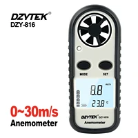 DZYTEK-Mini anemómetro portátil, medidor de velocidad del viento, 0-30 m/s, LCD, Digital, herramienta de medición manual