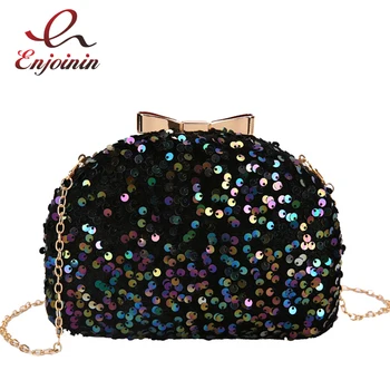 

Luxury Sequin Glitter Party Clutch Bag Evening Bag for Women Shoulder Chain Bag Small Crossbody Bag 2021 Ladies Wedding Purse