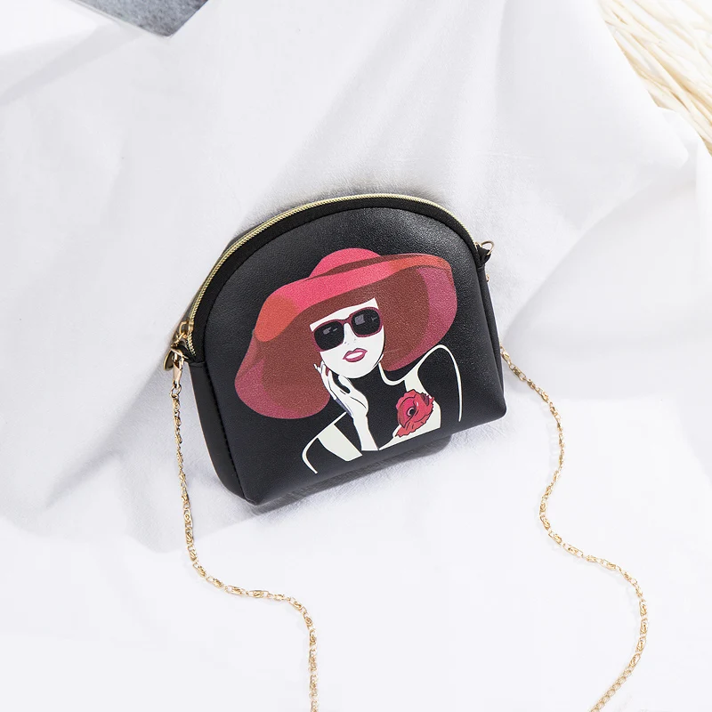 Red hat Сумка женская Мини ПУ Старинные Небольшие Crossbody Сумки для Женщин Печатных Цепи Женщины Сумка Shell Сумка Мобильного Телефона Монета Сумка bolsa feminina женская сумка через плечо маленький кошелек - Цвет: Red hat