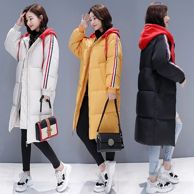 

Cotton-padded Clothes Women's Mid-length 2018 Winter New Style Korean-style Cotton-padded Jacket BF Loose Cotton Coat Thick over