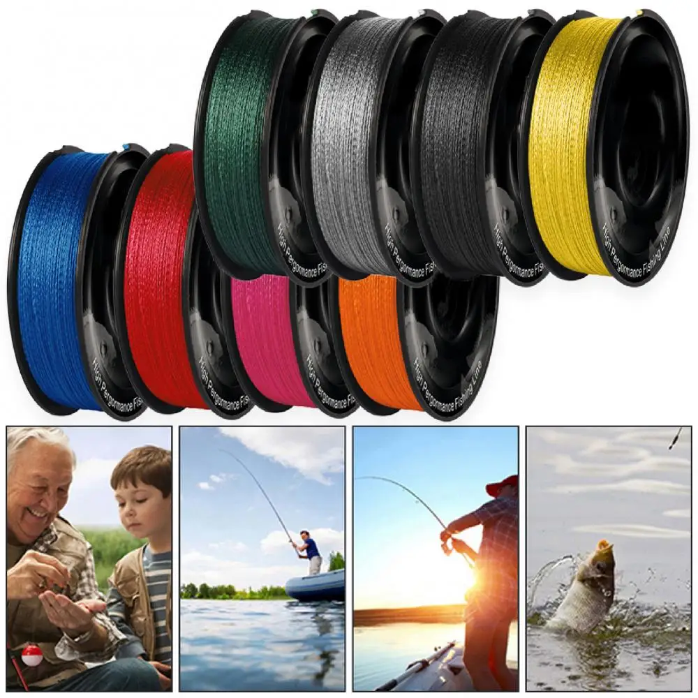 60% Hot Sale 100m Super Strong PE 4 Strands Weave Braided Fishing Line Rope  Fish Tackle Tool Fishing Accessories