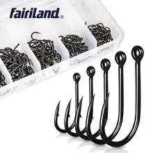 250 шт./партия, TFSH-C, тефлоновое покрытие, carphoks 2#4#6#8#10#, смешанные колючие рыболовные крючки, крючок,, коробка для рыболовных снастей
