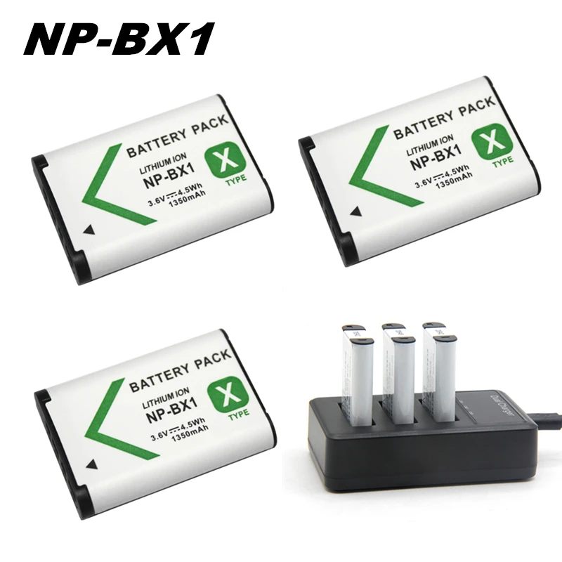 5 шт. 3 6 V NP BX1 np bx1 Батарея + слота Зарядное устройство для Sony DSC RX100 WX500