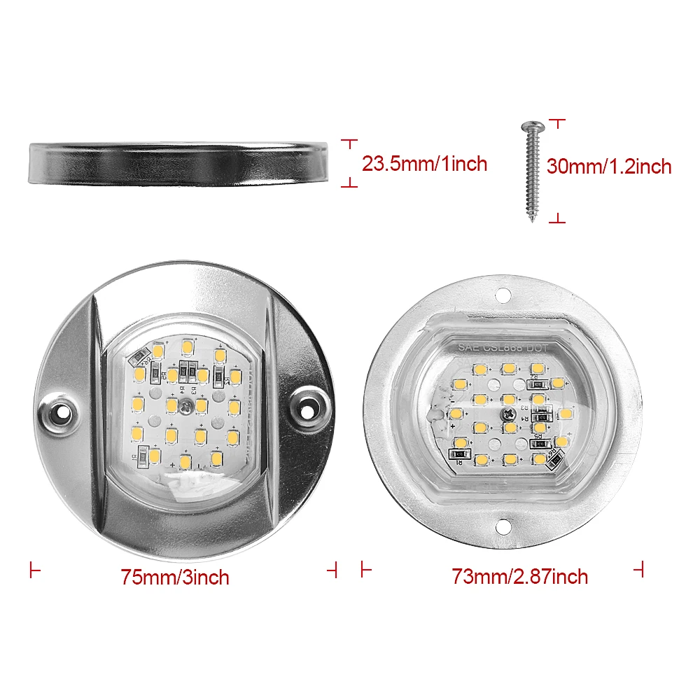 2 шт. 18LED лодочный светильник теплый белый/белый DC подводный рыболовный светильник 12 В лодка ночной Светильник водный пейзаж светильник ing для морской лодки