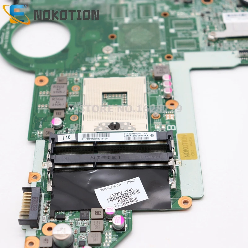 NOKOTION 713257-001 713257-501 DA0R62MB6E1 REV E для hp Pavilion 14 15 17 серии Материнская плата для ноутбука HD4000 графика