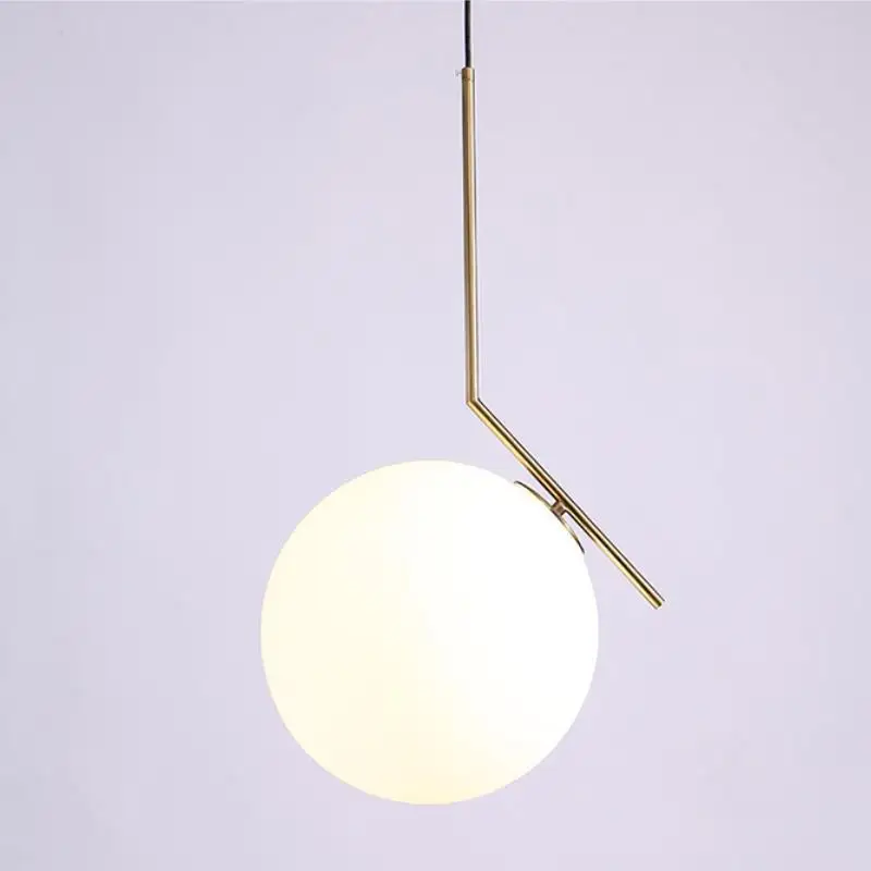 Современный светодиодный подвесной светильник в виде стеклянного шара