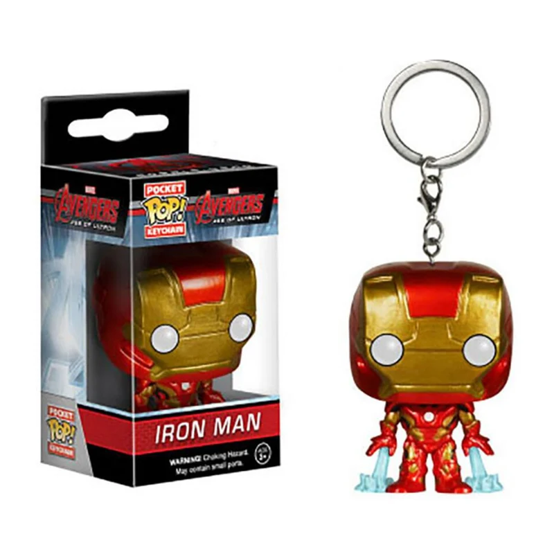 Зеленый FUNKO POP Карманный Брелок для ключей POP Super Heros странные вещи Оригинальные фигурки коллекция детские игрушки рождественские подарки - Цвет: Зеленый