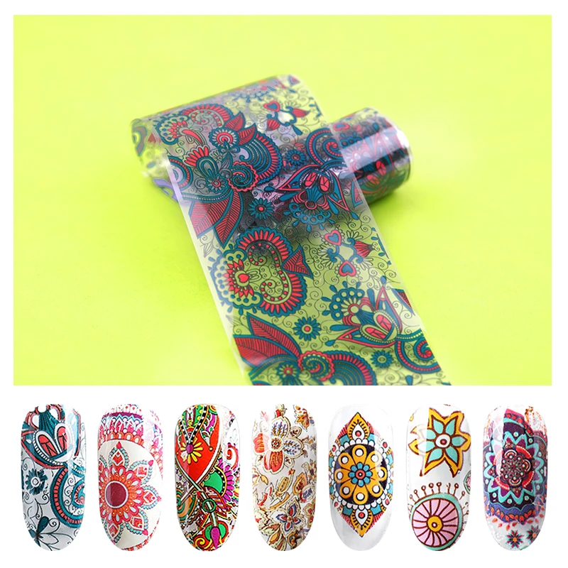 

1 pieces sheet of nail polish stickers mix Rose flower transfer leaf nail decal sliders for Nail Art decoration manicure design