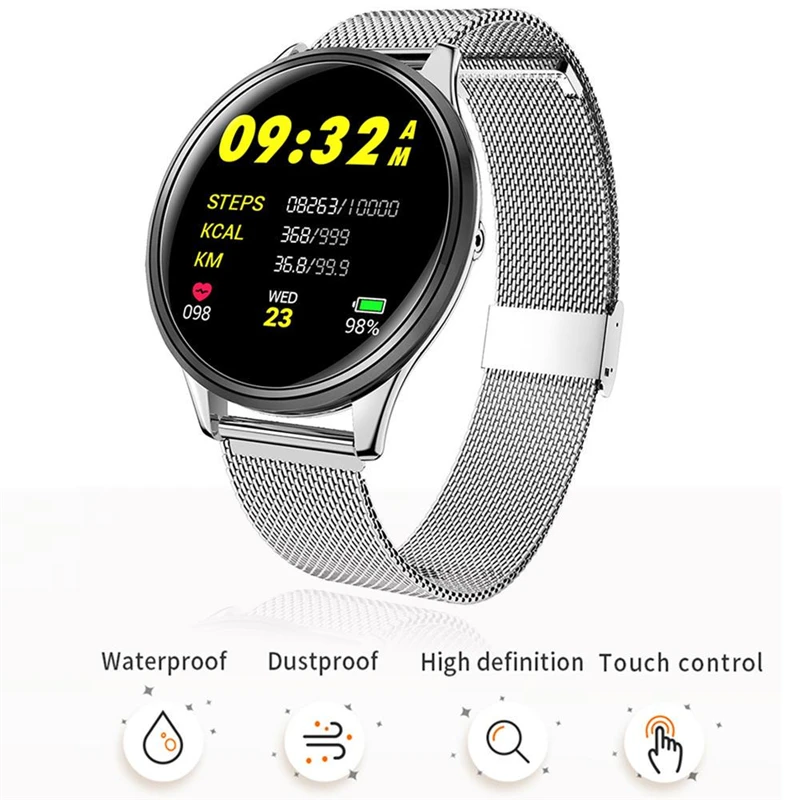 

feed me Smart Watch Men Smart Clock Fitness Tracker Smartwatch Sports Watch with Touch Screen Compatible IOS Android