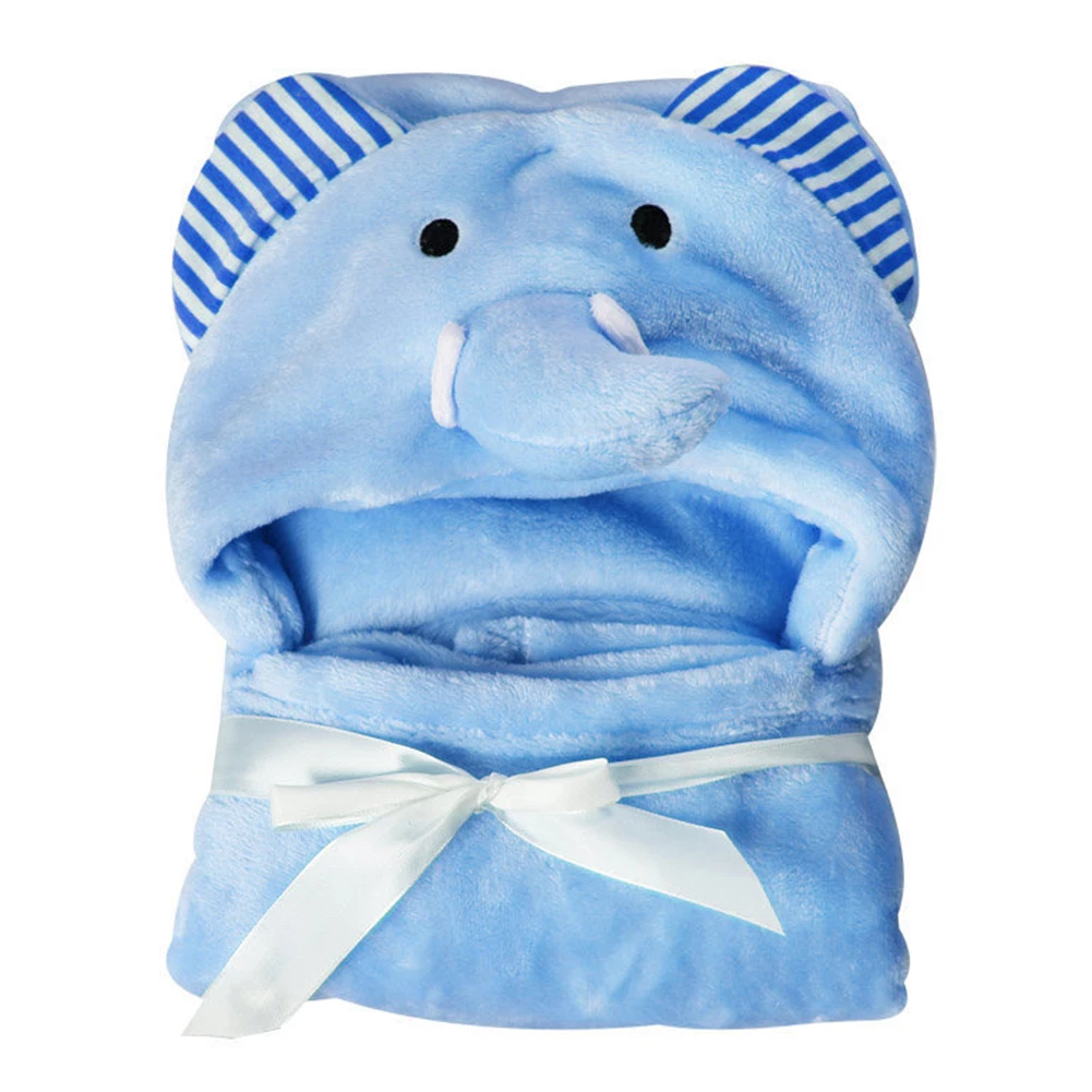 3D детское одеяло, мягкий детский банный халат с капюшоном в виде животных, мягкая детская мультяшная полотенце, детский банный халат с персонажем, детское полотенце - Цвет: 2